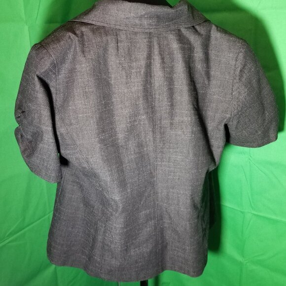 DressBarn Blue Short Sleeve Blazer Jacket Womens Plus Size 1X Workwear City - Picture 3 of 9